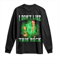 Funny Marcus The Worm Long Sleeve Shirt I Don't Like This Rock Brain Rot - Wonder Print Shop