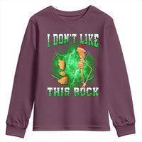 Funny Marcus The Worm Youth Sweatshirt I Don't Like This Rock Brain Rot - Wonder Print Shop