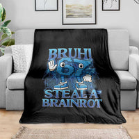 Bruh 6 7 Steal a Brainrot Throw Blanket 6-7 Funny Brainrot Meme Six Seven Bootleg - Wonder Print Shop