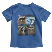 Funny 67 Raccoon Meme Toddler T Shirt Howling at The Moon Funny Six Seven Weird Cursed - Wonder Print Shop