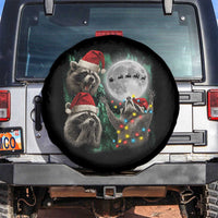 3 Raccoons Howling At Moon Christmas Spare Tire Cover Funny Weird Cursed Meme - Wonder Print Shop