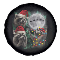 3 Raccoons Howling At Moon Christmas Spare Tire Cover Funny Weird Cursed Meme - Wonder Print Shop