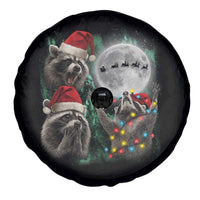 3 Raccoons Howling At Moon Christmas Spare Tire Cover Funny Weird Cursed Meme - Wonder Print Shop