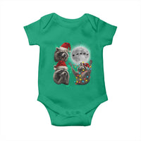 3 Raccoons Howling At Moon Christmas Baby Onesie Funny Weird Cursed Meme - Wonder Print Shop