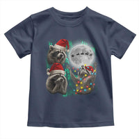 3 Raccoons Howling At Moon Christmas Toddler T Shirt Funny Weird Cursed Meme - Wonder Print Shop