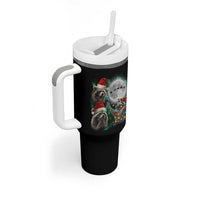 3 Raccoons Howling At Moon Christmas Tumbler With Handle Funny Weird Cursed Meme - Wonder Print Shop