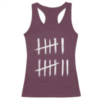 Funny Six Seven 67 Meme Racerback Tank Top Tally Marks 6 7 Numbers Gen Alpha Slang - Wonder Print Shop