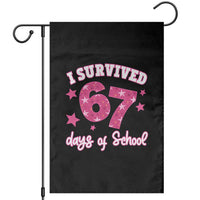 I Survived 67 Days Of School Garden Flag Funny Six Seven Teachers Students Meme Pink - Wonder Print Shop