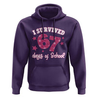I Survived 67 Days Of School Hoodie Funny Six Seven Teachers Students Meme Pink - Wonder Print Shop