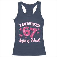 I Survived 67 Days Of School Racerback Tank Top Funny Six Seven Teachers Students Meme Pink - Wonder Print Shop
