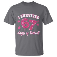 I Survived 67 Days Of School T Shirt Funny Six Seven Teachers Students Meme Pink - Wonder Print Shop