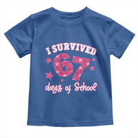 I Survived 67 Days Of School Toddler T Shirt Funny Six Seven Teachers Students Meme Pink - Wonder Print Shop