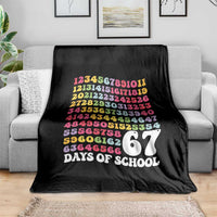 67 Days of School Throw Blanket Funny Six Seven Meme Teacher Student Gen Alpha Slang - Wonder Print Shop