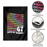 67 Days of School Garden Flag Funny Six Seven Meme Teacher Student Gen Alpha Slang - Wonder Print Shop