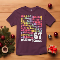 67 Days of School T Shirt Funny Six Seven Meme Teacher Student Gen Alpha Slang - Wonder Print Shop