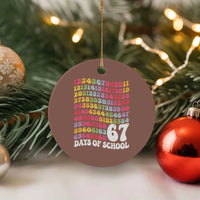 67 Days of School Ceramic Ornament Funny Six Seven Meme Teacher Student Gen Alpha Slang - Wonder Print Shop