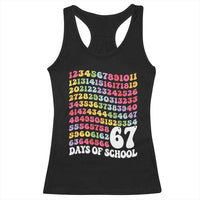 67 Days of School Racerback Tank Top Funny Six Seven Meme Teacher Student Gen Alpha Slang - Wonder Print Shop