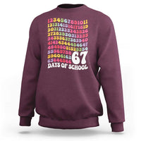 67 Days of School Sweatshirt Funny Six Seven Meme Teacher Student Gen Alpha Slang - Wonder Print Shop