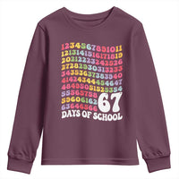 67 Days of School Youth Sweatshirt Funny Six Seven Meme Teacher Student Gen Alpha Slang - Wonder Print Shop