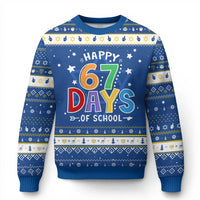 67 Days of School Hanukkah Ugly Sweater Funny Meme Teacher Student 67th Day - Wonder Print Shop