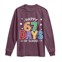67 Days of School Long Sleeve Shirt Funny Meme Teacher Student 67th Day - Wonder Print Shop