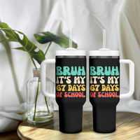 Bruh 67 Days Of School Tumbler With Handle Funny Six Seven Meme Teacher Student 67th Day - Wonder Print Shop
