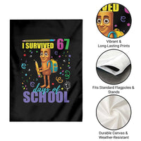 Tung Tung Tung Sahur I Survived 67 Days of School Garden Flag Funny Six Seven 6 7 Meme Teacher Student - Wonder Print Shop