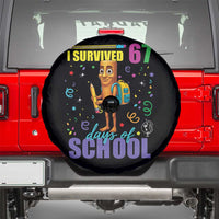 Tung Tung Tung Sahur I Survived 67 Days of School Spare Tire Cover Funny Six Seven 6 7 Meme Teacher Student - Wonder Print Shop