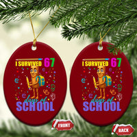 Tung Tung Tung Sahur I Survived 67 Days of School Ceramic Ornament Funny Six Seven 6 7 Meme Teacher Student - Wonder Print Shop