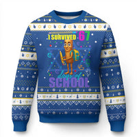 Tung Tung Tung Sahur I Survived 67 Days of School Hanukkah Ugly Sweater Funny Six Seven 6 7 Meme Teacher Student - Wonder Print Shop