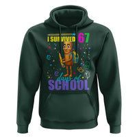 Tung Tung Tung Sahur I Survived 67 Days of School Hoodie Funny Six Seven 6 7 Meme Teacher Student - Wonder Print Shop