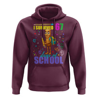 Tung Tung Tung Sahur I Survived 67 Days of School Hoodie Funny Six Seven 6 7 Meme Teacher Student - Wonder Print Shop