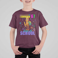 Tung Tung Tung Sahur I Survived 67 Days of School T Shirt For Kid Funny Six Seven 6 7 Meme Teacher Student - Wonder Print Shop
