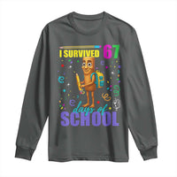 Tung Tung Tung Sahur I Survived 67 Days of School Long Sleeve Shirt Funny Six Seven 6 7 Meme Teacher Student - Wonder Print Shop