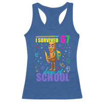Tung Tung Tung Sahur I Survived 67 Days of School Racerback Tank Top Funny Six Seven 6 7 Meme Teacher Student - Wonder Print Shop