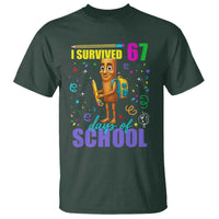 Tung Tung Tung Sahur I Survived 67 Days of School T Shirt Funny Six Seven 6 7 Meme Teacher Student - Wonder Print Shop