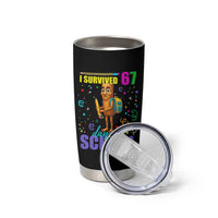 Tung Tung Tung Sahur I Survived 67 Days of School Tumbler Cup Funny Six Seven 6 7 Meme Teacher Student - Wonder Print Shop