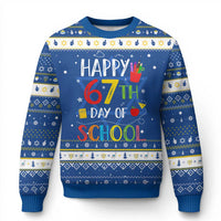 67 Days of School Hanukkah Ugly Sweater Happy 67th Day Of School Teachers Student Meme - Wonder Print Shop