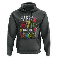 67 Days of School Hoodie Happy 67th Day Of School Teachers Student Meme - Wonder Print Shop