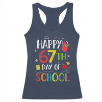 67 Days of School Racerback Tank Top Happy 67th Day Of School Teachers Student Meme - Wonder Print Shop