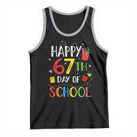 67 Days of School Tank Top Happy 67th Day Of School Teachers Student Meme - Wonder Print Shop