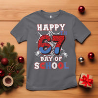 Happy 67th Day Of School T Shirt Boys Girls Spider 67 Days - Wonder Print Shop