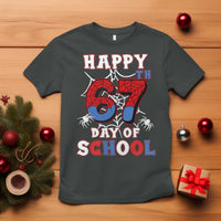 Happy 67th Day Of School T Shirt Boys Girls Spider 67 Days - Wonder Print Shop