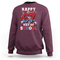 Happy 67th Day Of School Sweatshirt Boys Girls Spider 67 Days - Wonder Print Shop