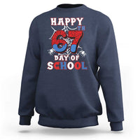 Happy 67th Day Of School Sweatshirt Boys Girls Spider 67 Days - Wonder Print Shop