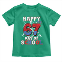 Happy 67th Day Of School Toddler T Shirt Boys Girls Spider 67 Days - Wonder Print Shop