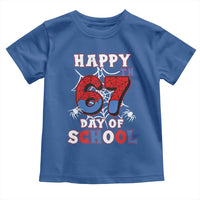 Happy 67th Day Of School Toddler T Shirt Boys Girls Spider 67 Days - Wonder Print Shop