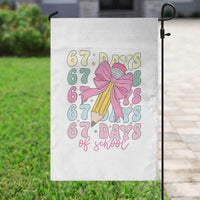 67 Days of School Coquette Bow Garden Flag Funny Six Seven Meme 67th Day Teacher Student - Wonder Print Shop