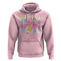 67 Days of School Coquette Bow Hoodie Funny Six Seven Meme 67th Day Teacher Student - Wonder Print Shop