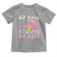 67 Days of School Coquette Bow Toddler T Shirt Funny Six Seven Meme 67th Day Teacher Student - Wonder Print Shop